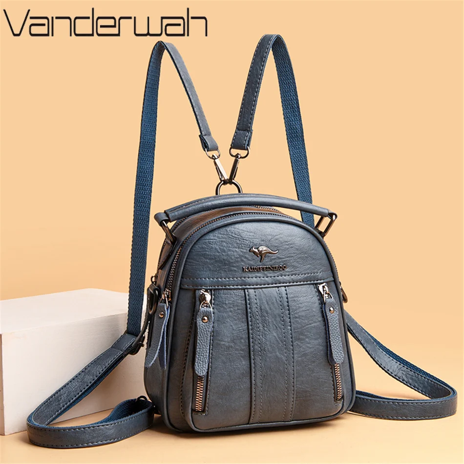 Leather Backpack Vintage - 4 In 1 Leather Backpacks Multifunction