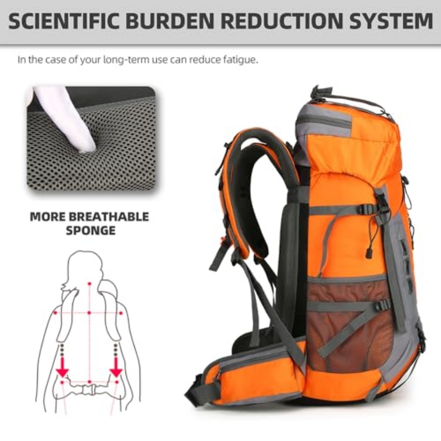 60L Hiking Backpack for Men an - Rain Cover Backpack のレビューと価格