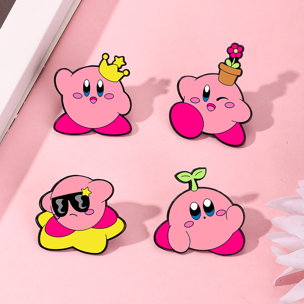 4pcs Kirby Enamel Lapel Pins S - Fashion Backpack Women のレビューと価格