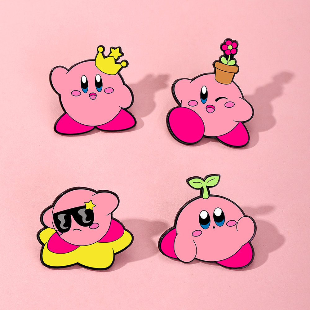 4pcs Kirby Enamel Lapel Pins S - Fashion Backpack Women のレビューと価格