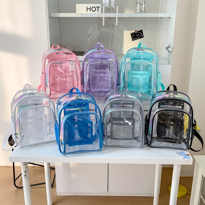 PVC Transparent Zipper Large C - Fashion Backpack Women のレビューと価格