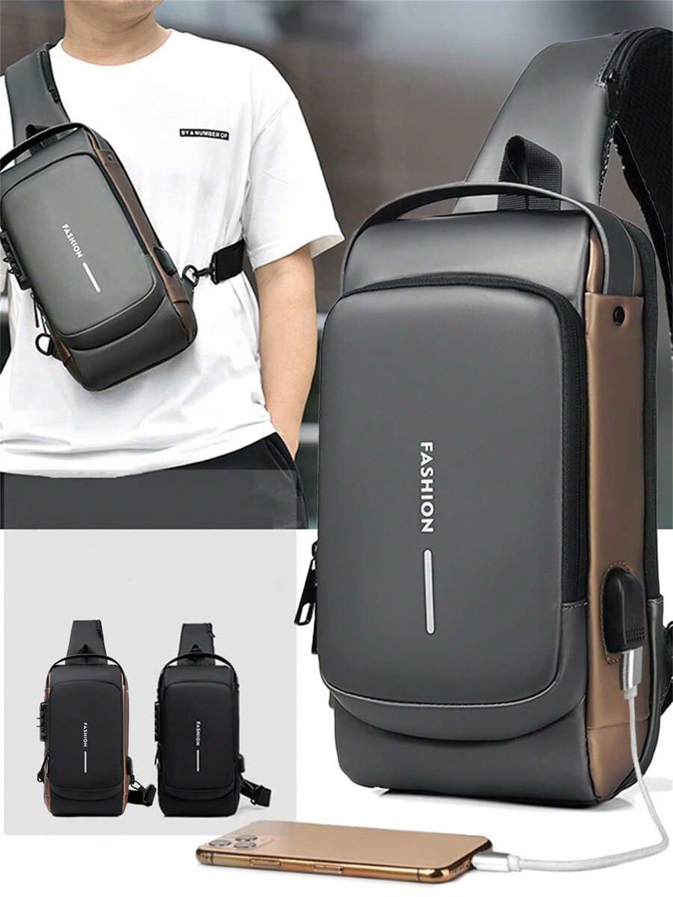 Men's Bags Shoulder Messenger  - Sling Backpack Shoulder のレビューと価格
