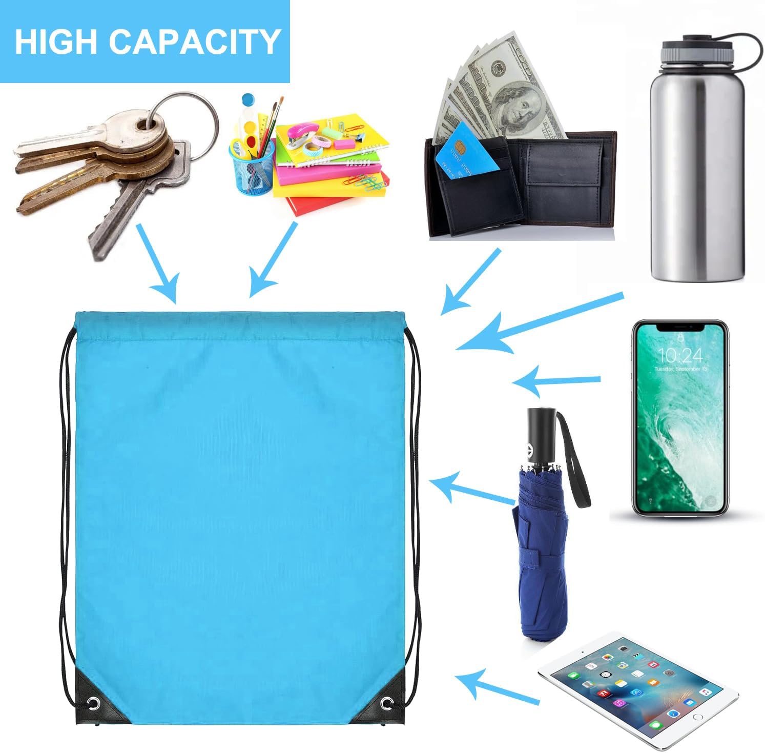 120PCS Drawstring Backpack Bul - Drawstring Gym Bag のレビューと価格