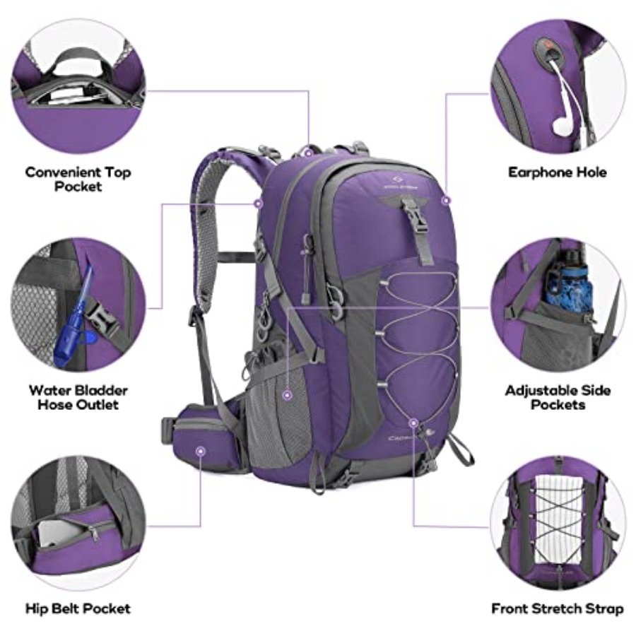 Hiking Backpack, Camping Backp - Rain Cover Backpack のレビューと価格