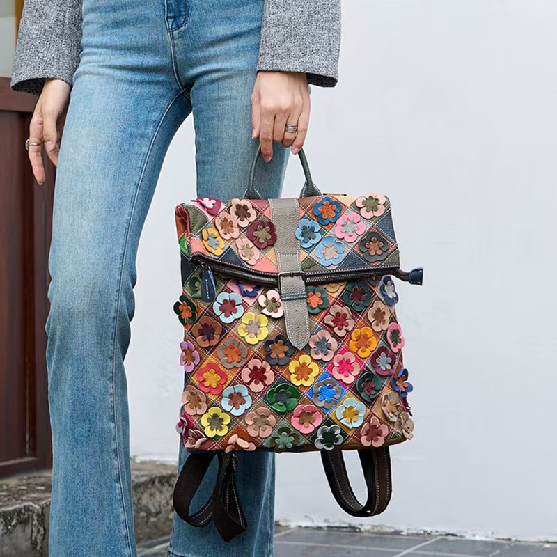 Vintage Women Genuine Leather  - Leather Backpack Vintage のレビューと価格