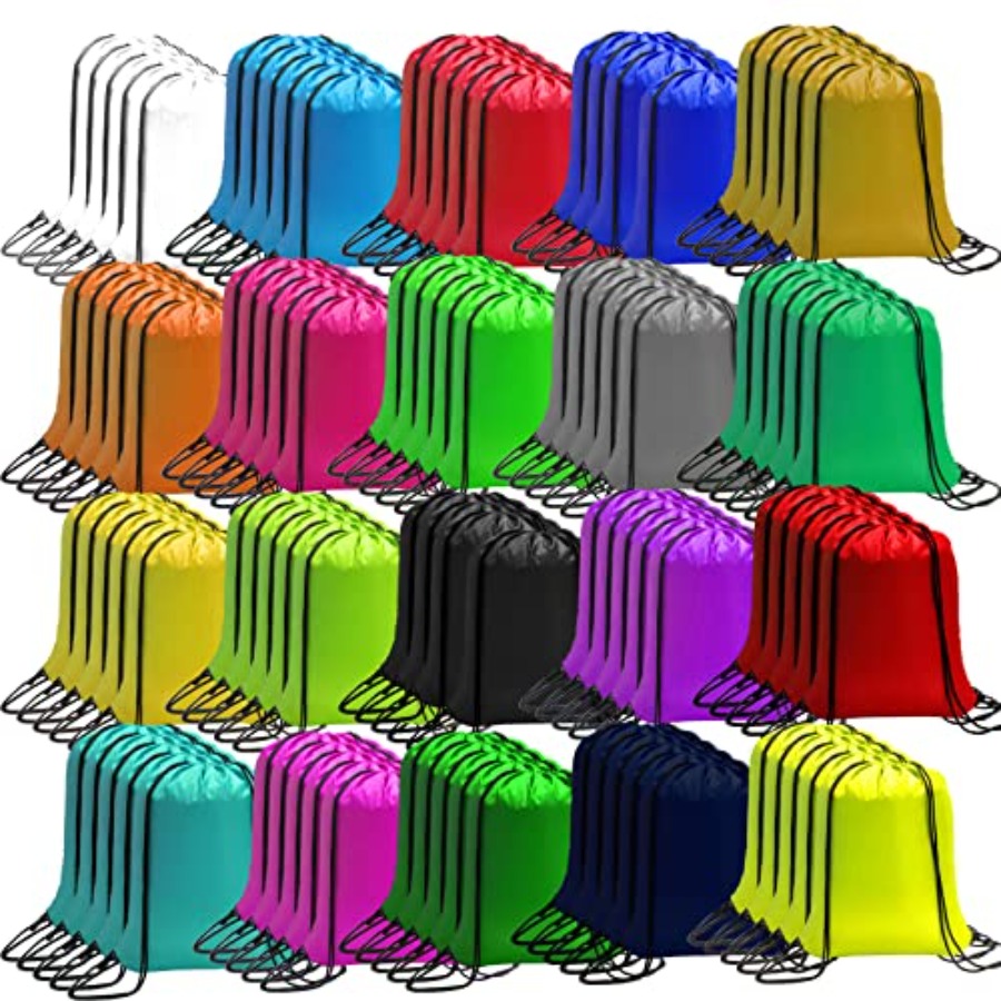 100 Pack Drawstring Bags Bulk, - Drawstring Gym Bag のレビューと価格