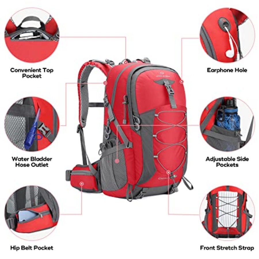 Hiking Backpack, Camping Backp - Rain Cover Backpack のレビューと価格