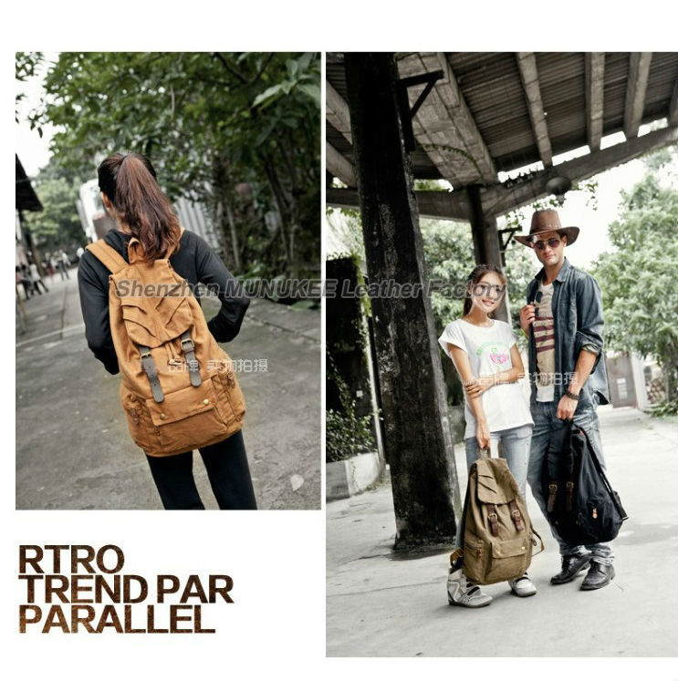 Fashion New Military Canvas Ba - Rucksack Military Style のレビューと価格