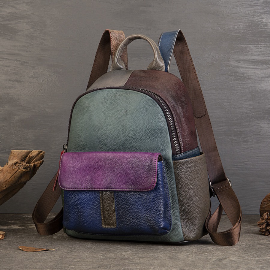 【New Arrival】 Vintage Color Bl - Leather Backpack Vintage のレビューと価格