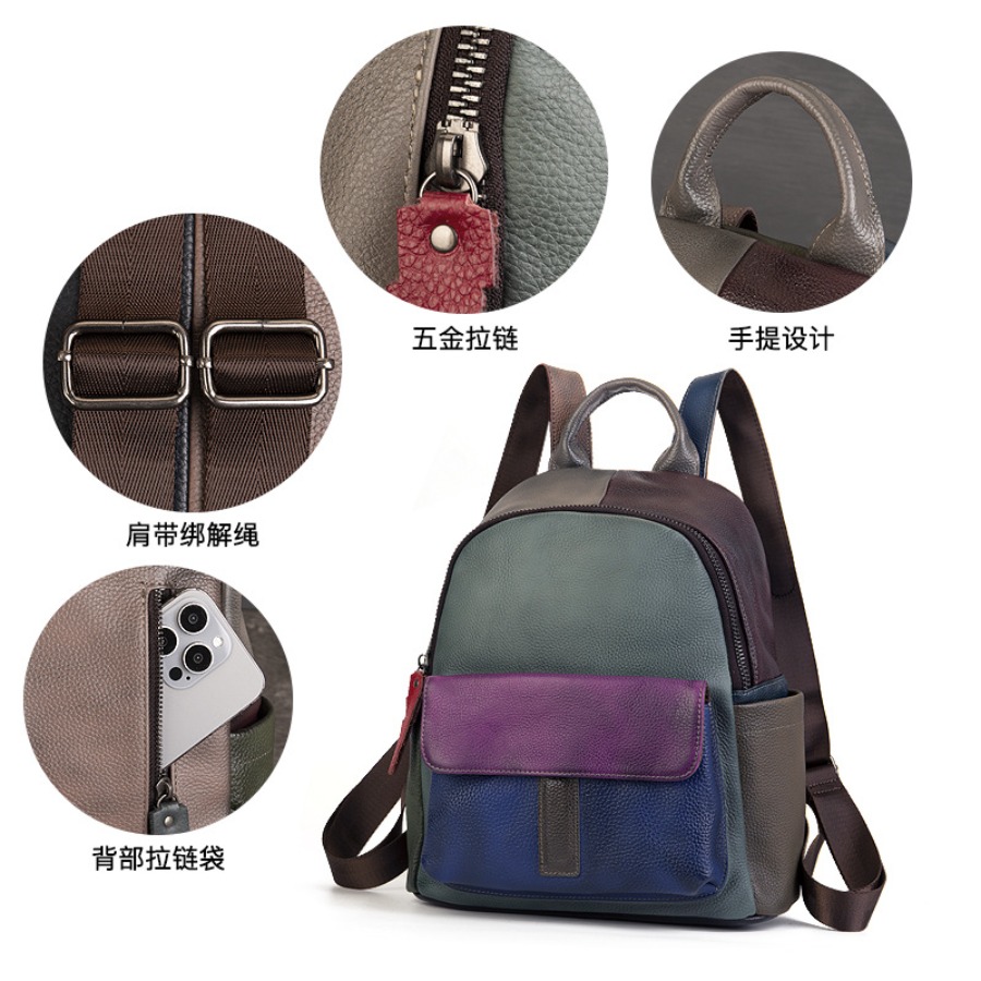 【New Arrival】 Vintage Color Bl - Leather Backpack Vintage のレビューと価格