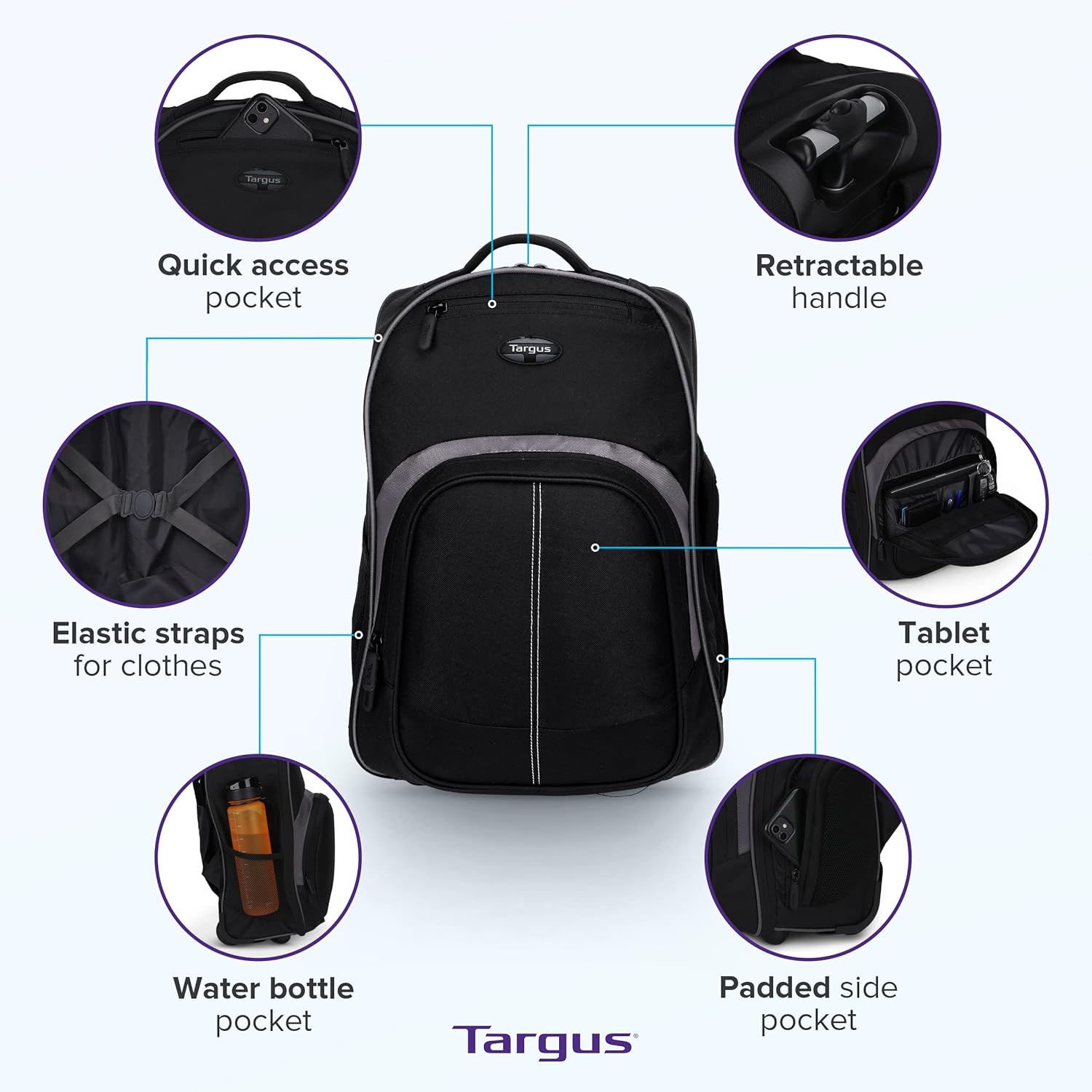 16 Inch Rolling Backpack with  - Laptop Sleeve Removable のレビューと価格