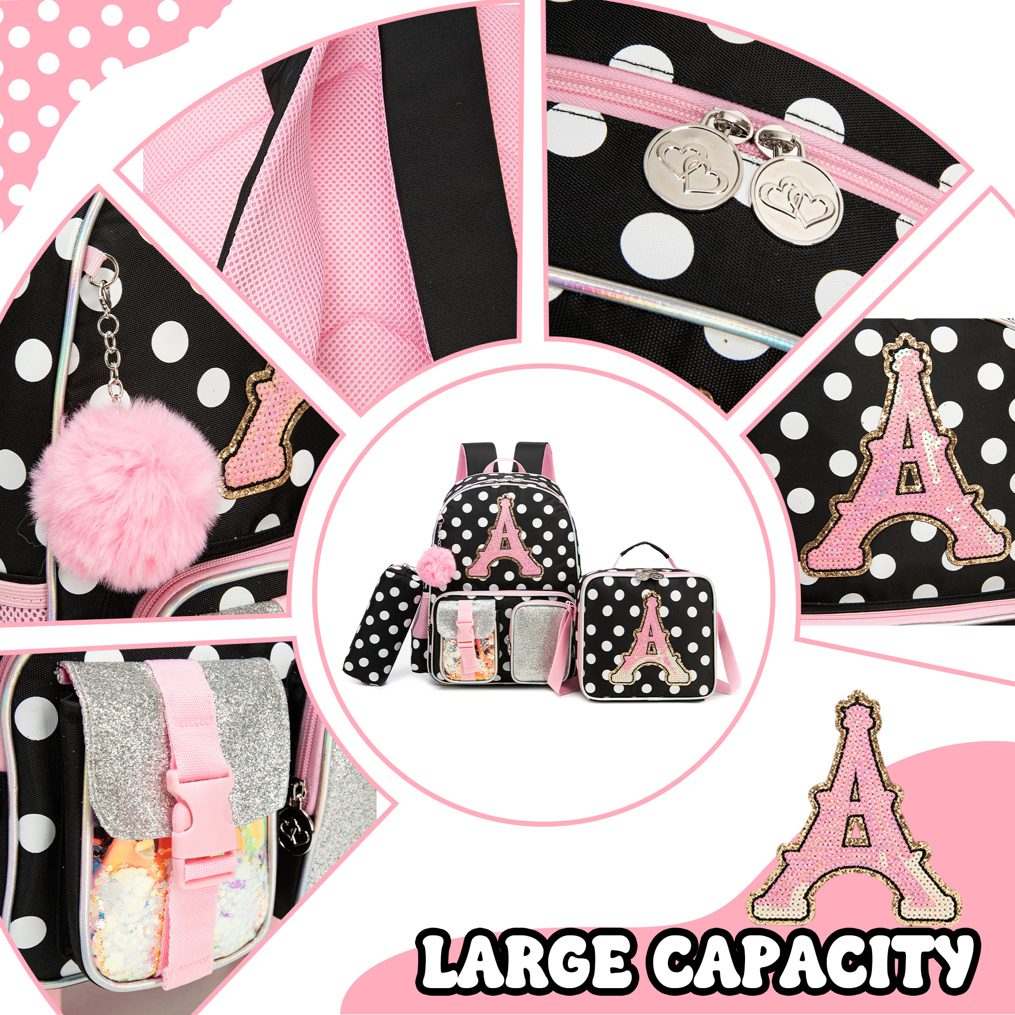 Backpack for Girls Letter Back - School Backpack Teen のレビューと価格