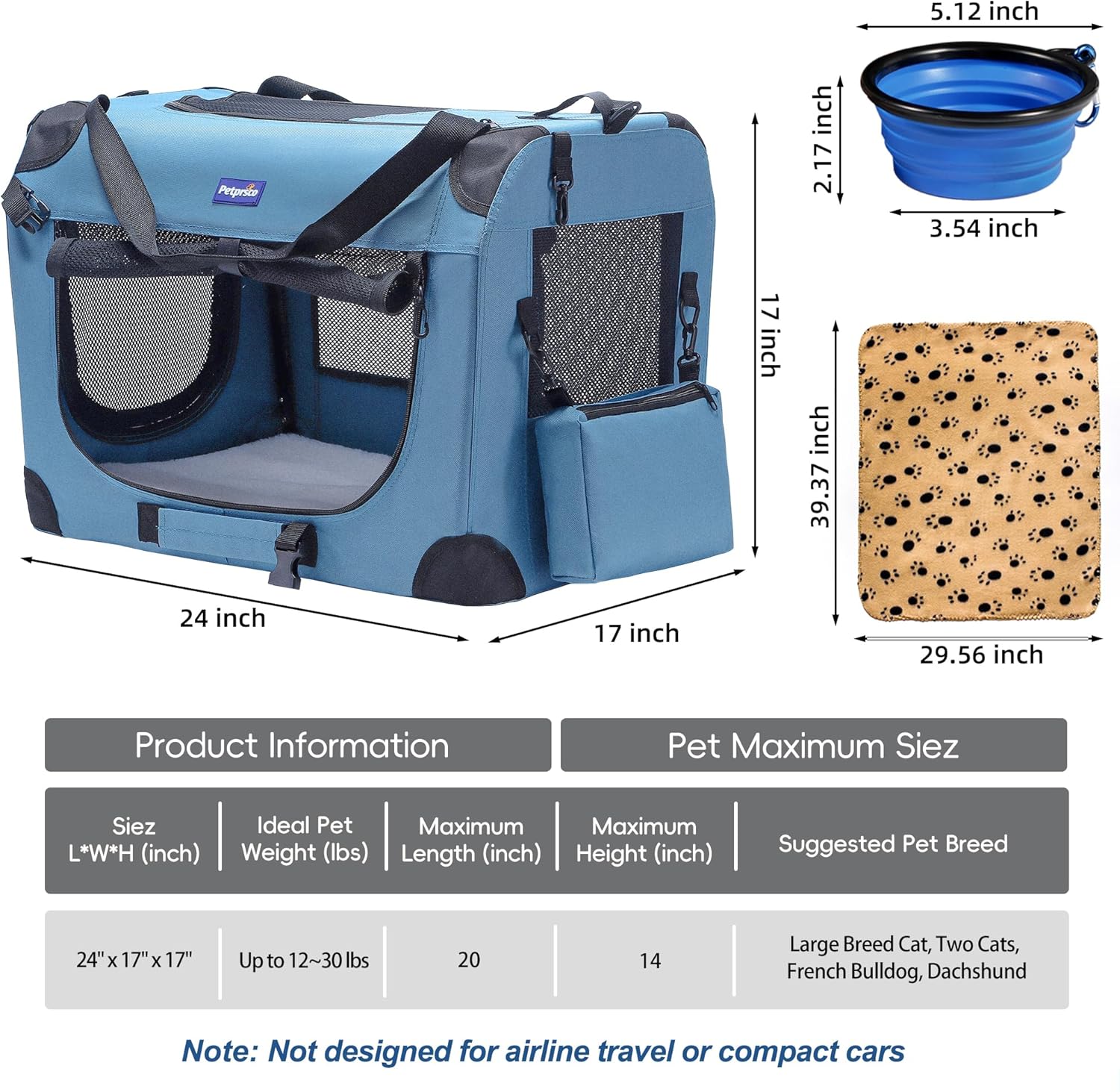 Portable Collapsible Dog Crate - Foldable Backpack Small のレビューと価格