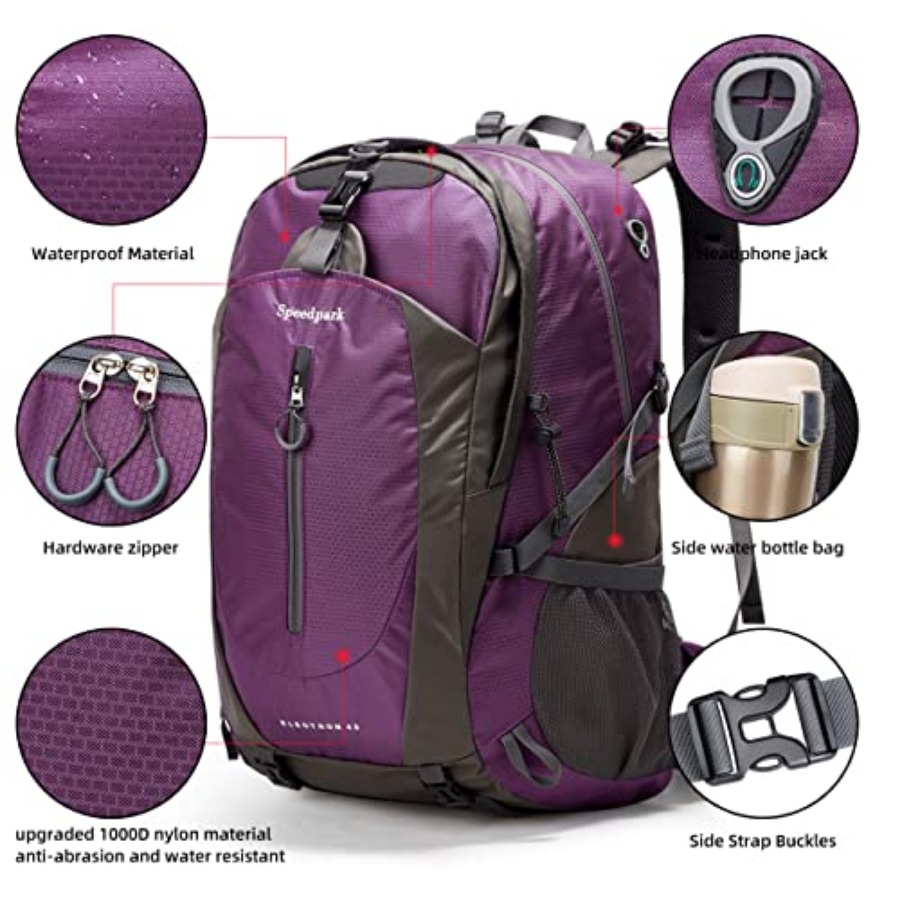 Hiking Backpack 40L Waterproof - Rain Cover Backpack のレビューと価格