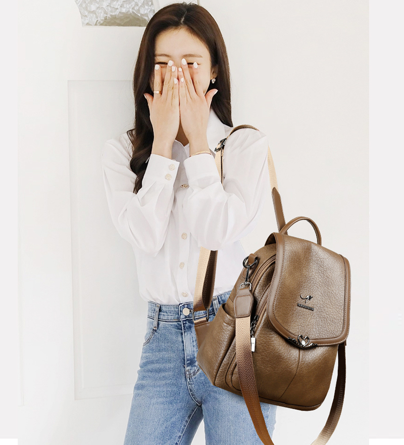 2026 new Ladies Bookbag Rucksa - Leather Backpack Vintage のレビューと価格