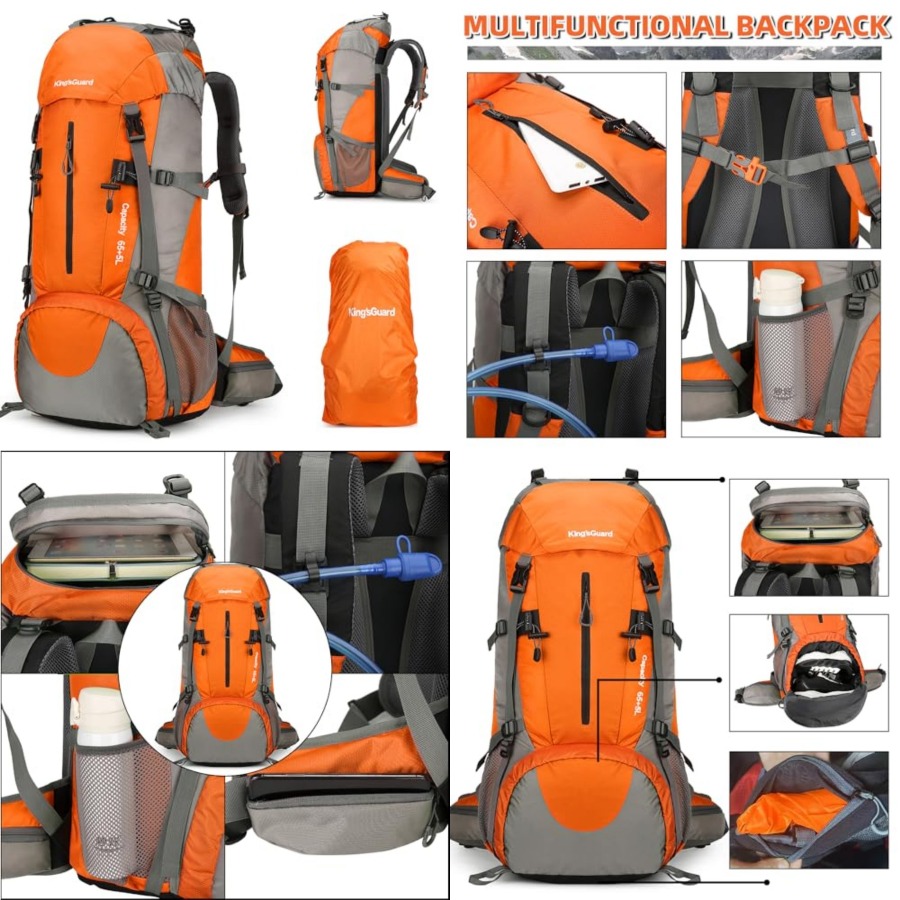 70L Hiking Backpack with Rain  - Rain Cover Backpack のレビューと価格