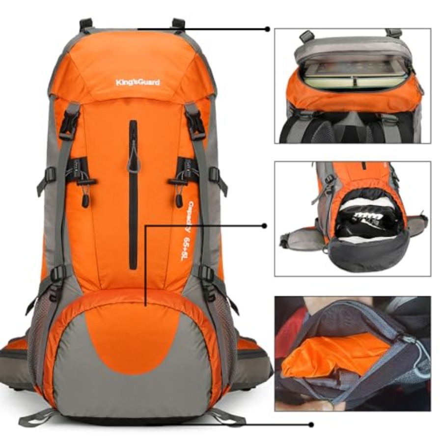 70L Hiking Backpack with Rain  - Rain Cover Backpack のレビューと価格