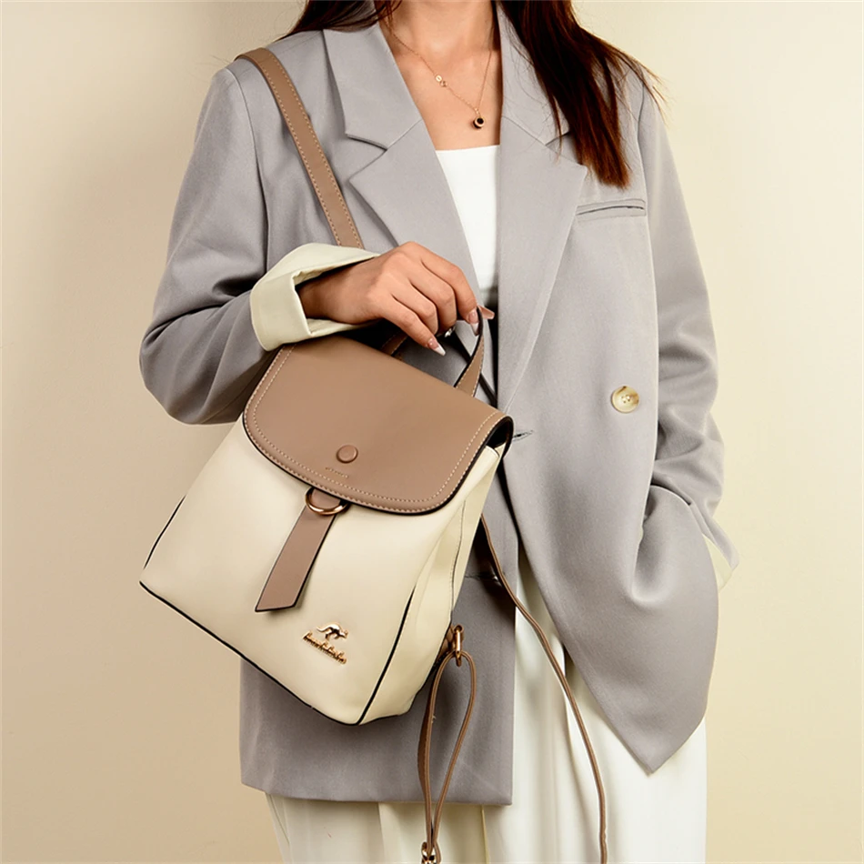 2024 High Quality Fashion Prin - Leather Backpack Vintage のレビューと価格