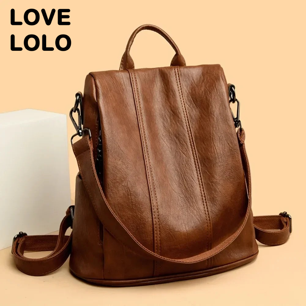 NEW Anti-theft Laptop Backpack - Leather Backpack Vintage のレビューと価格
