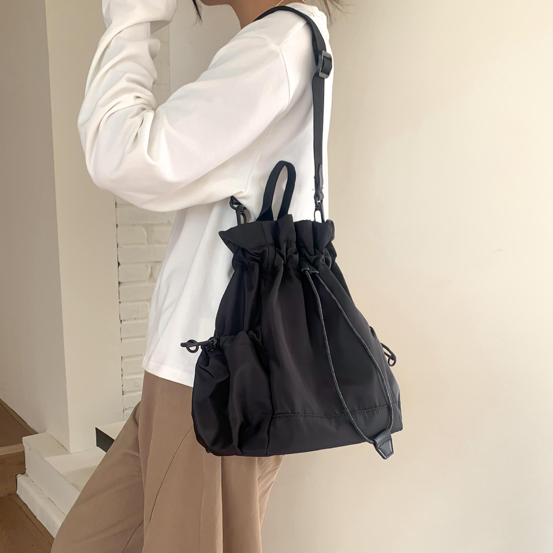 Multi-function Drawstring Buck - Canvas Backpack Casual のレビューと価格