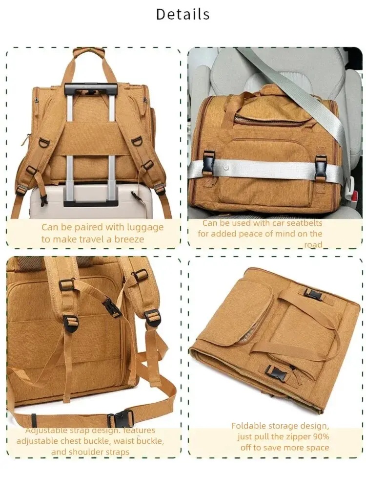 Portable cat bag, expandable l - Foldable Backpack Small のレビューと価格