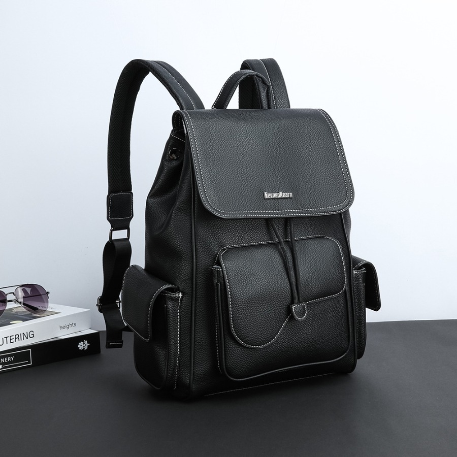 【New Arrival】Women's Black Fau - Leather Backpack Vintage のレビューと価格