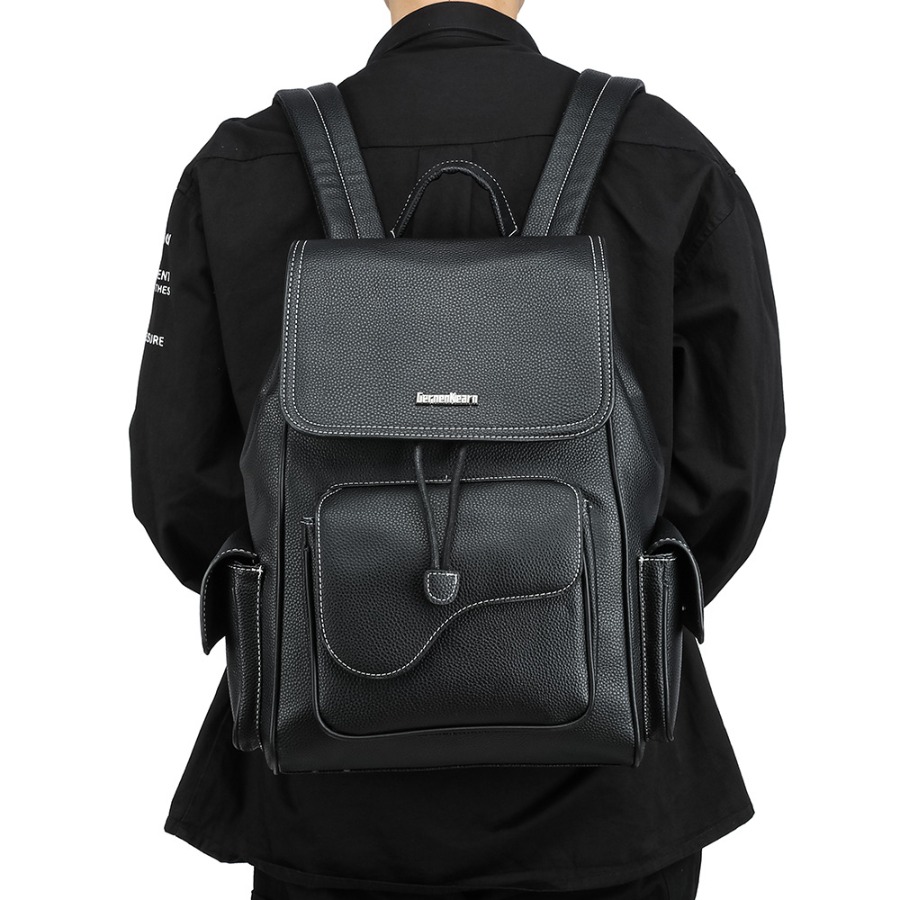 【New Arrival】Women's Black Fau - Leather Backpack Vintage のレビューと価格