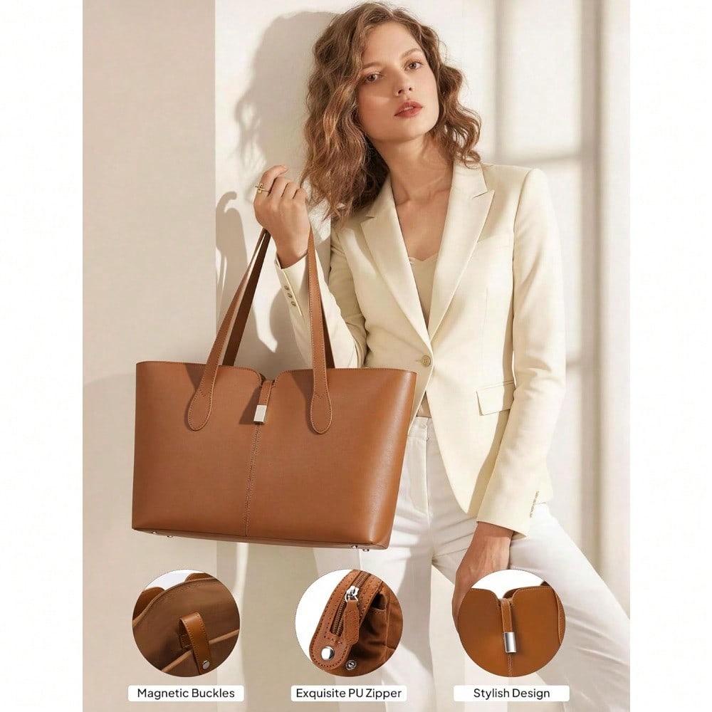 Laptop Tote Bag For Women With - Laptop Sleeve Removable のレビューと価格