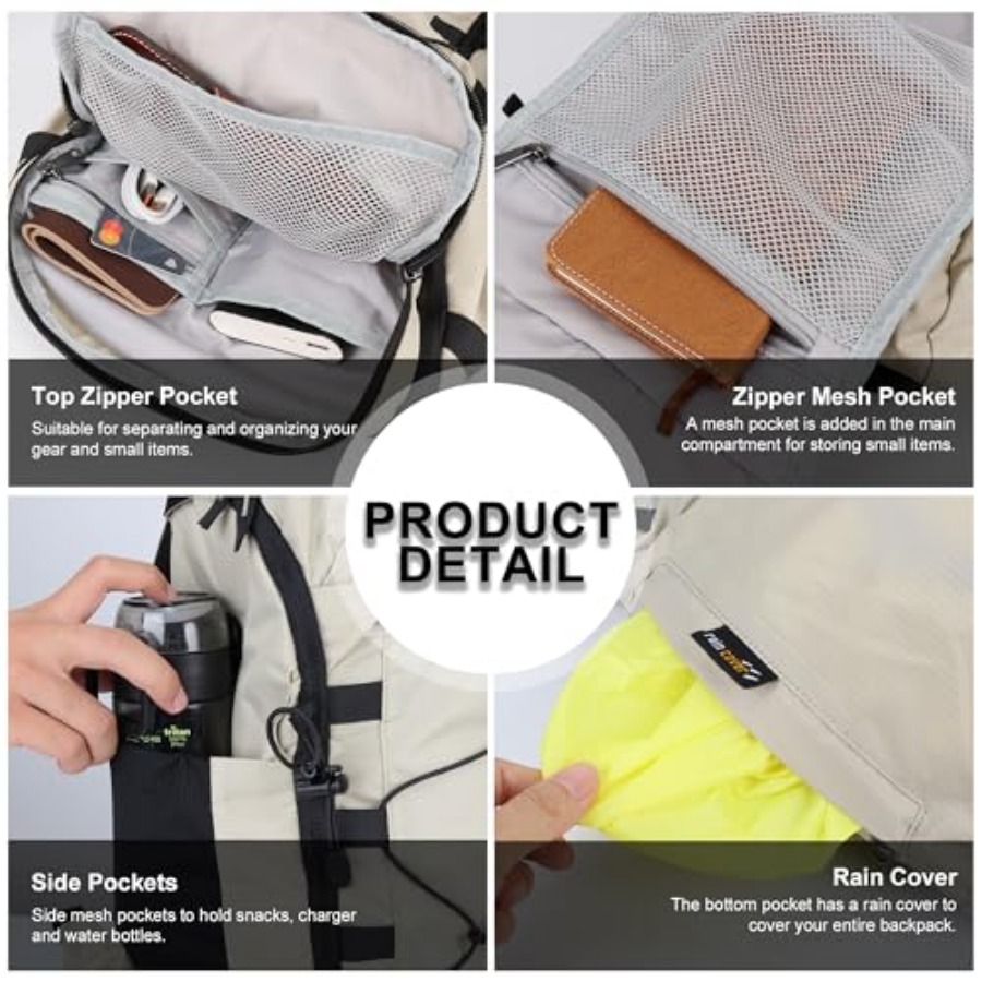 35L Hiking Backpack, Lightweig - Rain Cover Backpack のレビューと価格